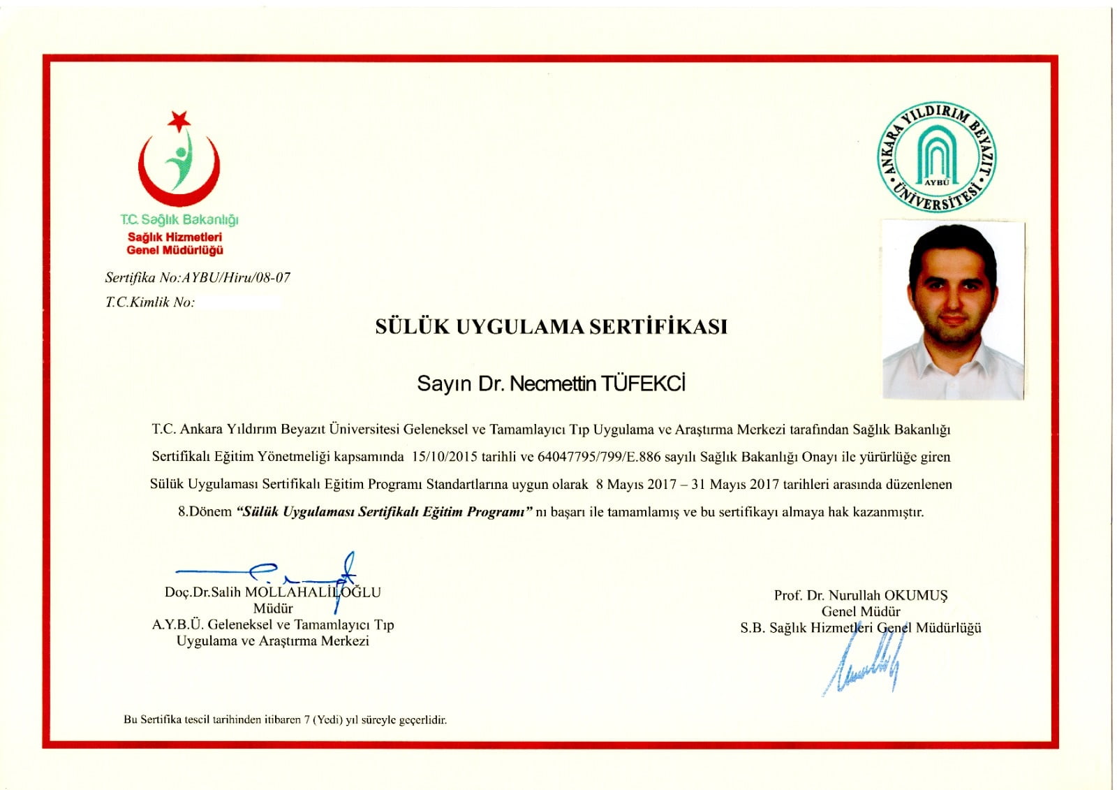 Sülük Tedavisi Uygulama Sertifikası