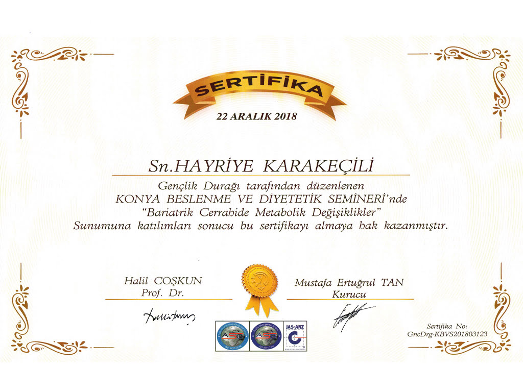 Bariatrik Cerrahidemetabolik Değişiklikler Diyetetik Beslenme